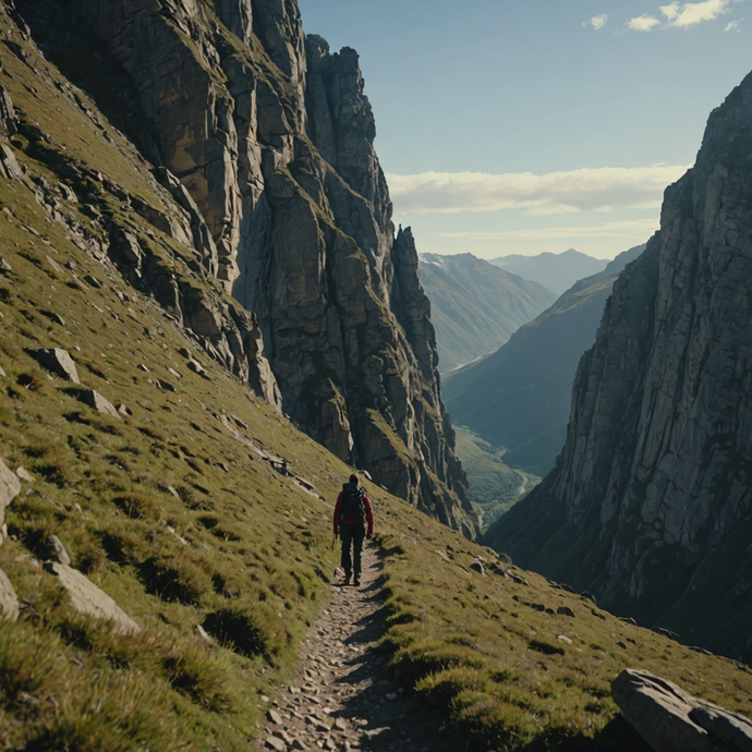 A Hiker’s Journey Through Majestic Mountains