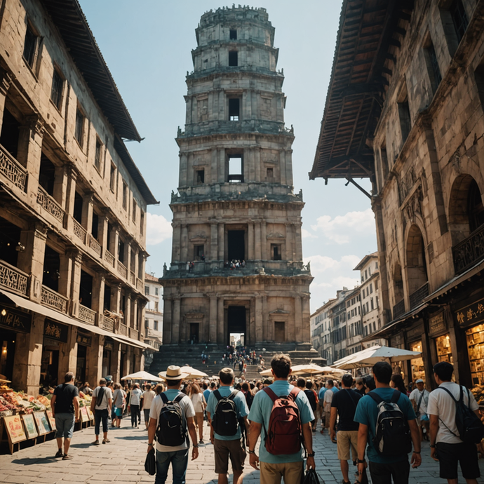 A Towering Tale: Life and History Collide in a Bustling European City