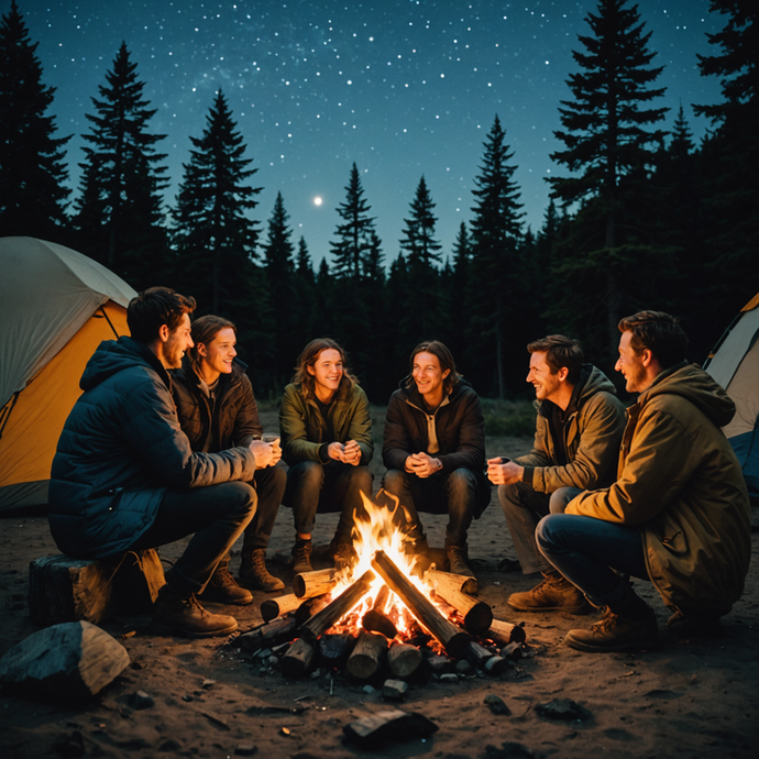 Campfire Tales Under a Starry Sky