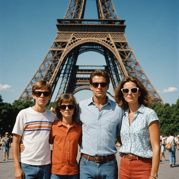 A Parisian Family Moment: Capturing Joy and Nostalgia at the Eiffel Tower