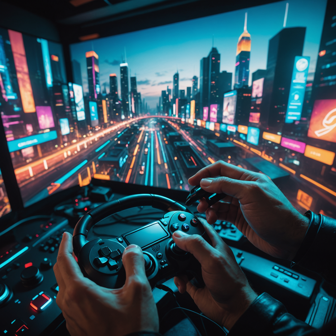 Immersed in the Neon Glow: Racing Through a Futuristic City