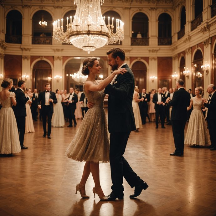 A Moment of Romance in a Grand Ballroom