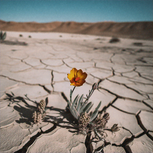 A Single Bloom in the Desert’s Embrace