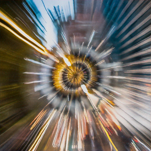 Blurred City Lights: A Chaotic Symphony of Motion