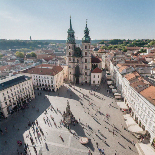 A Grand European Town Square: A Bird’s Eye View