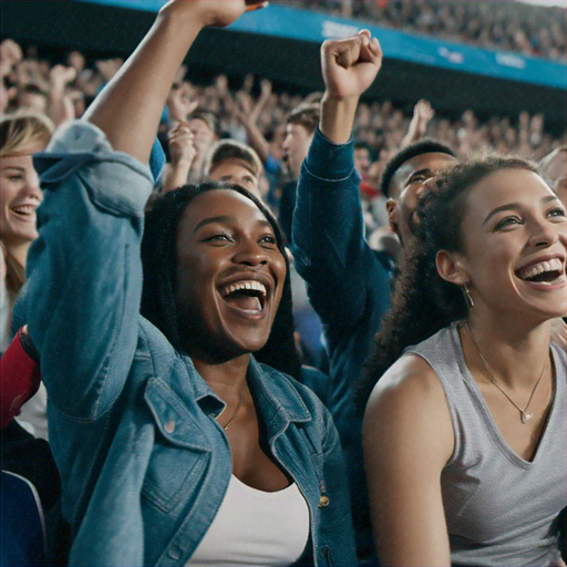 Pure Joy: Two Fans Celebrate a Thrilling Victory