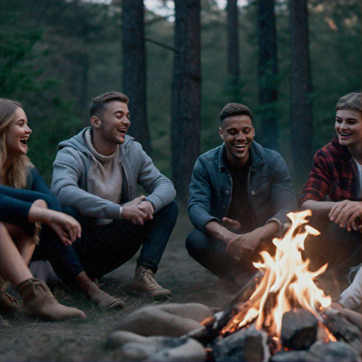 Campfire Camaraderie: Laughter and Joy Under the Stars