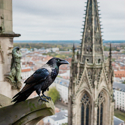 A Crow’s Watchful Eye: Gothic Mystery in the City