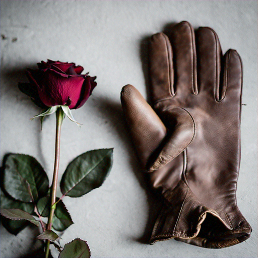 A Shadow of Romance: A Red Rose and a Leather Glove