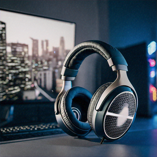 Sleek Headphones, City Views: A Professional Setup