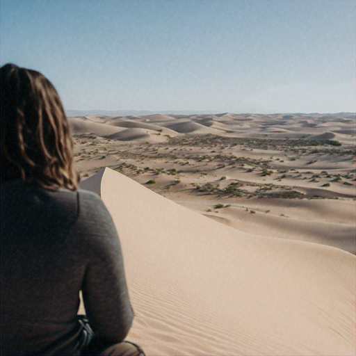 Lost in the Vastness: A Moment of Solitude in the Desert