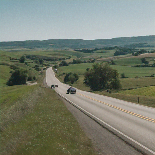 Tranquil Country Road Vanishing into the Horizon