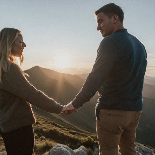 Sunset Romance on the Mountaintop