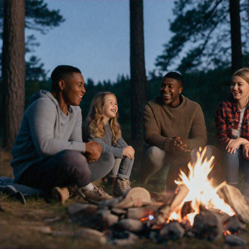 Campfire Tales: A Night of Warmth and Friendship