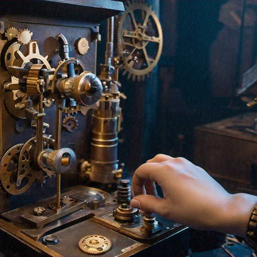 Steampunk Enigma: A Hand Reaches for the Unknown