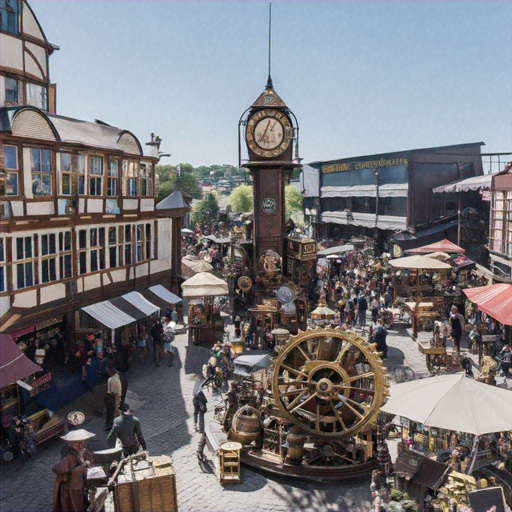 Step into a World of Whimsical Wonder: A Steampunk Market Comes to Life