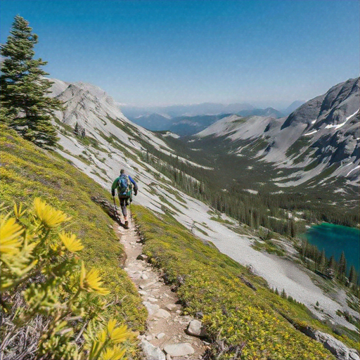 Tiny Hiker, Grand View: A Moment of Peace on the Mountain Trail