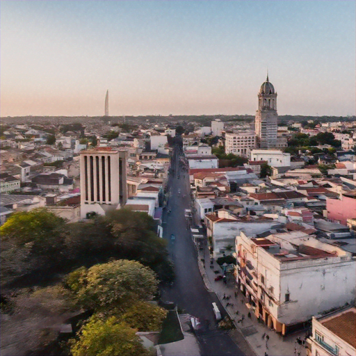 A City’s Tapestry: A Calm, Nostalgic View from Above