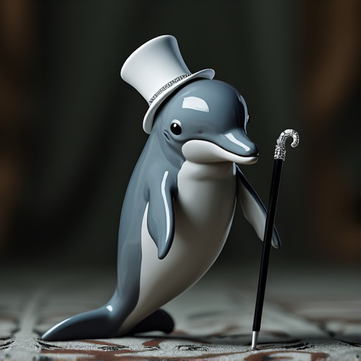 Tiny Characters: A Dolphin's Tap Dancing Debut with Bfl-flux-pro