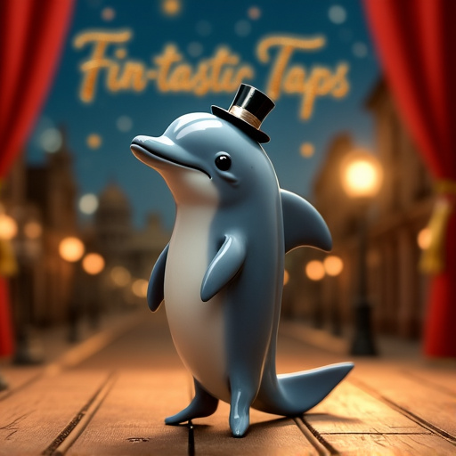 Dapper Dolphin Takes a Stroll in the City Lights