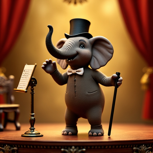 A Whimsical Conductor: Elephant Takes the Stage