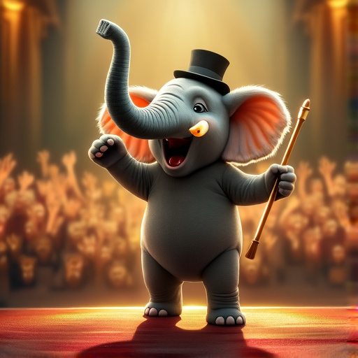 A Star is Born: Elephant Takes the Stage in a Joyful Performance