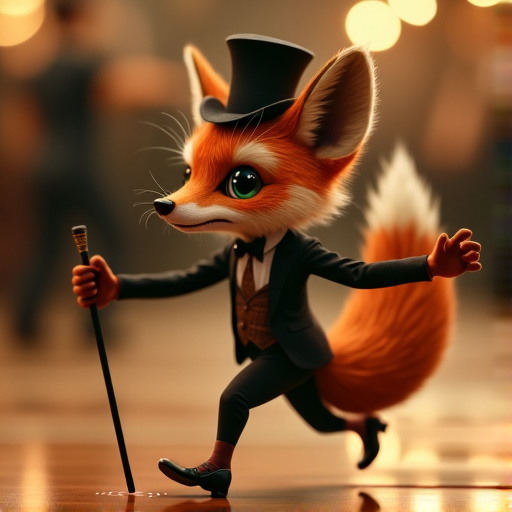 A Dashing Fox in a Tuxedo: Playful Whimsy Meets Sophistication