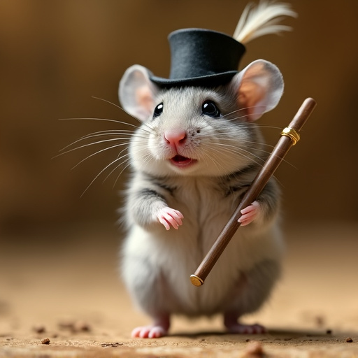 Tiny Gentleman: A Mouse in a Top Hat Steals the Show