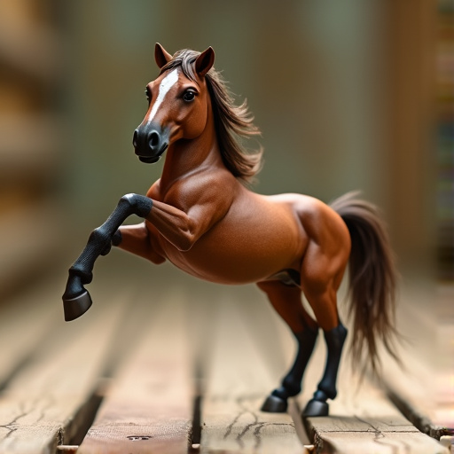 Whimsical Glow: A Brown Horse Figurine Captures Nostalgia