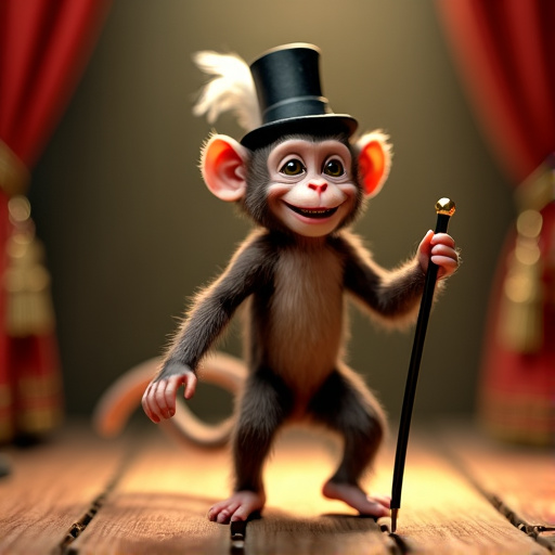 A Dapper Monkey Ready for the Spotlight