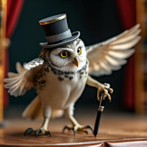 A Dapper Owl with a Touch of Mystery