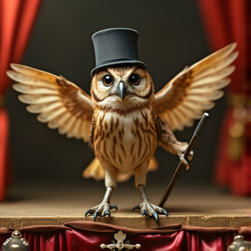 A Dapper Owl Takes the Stage