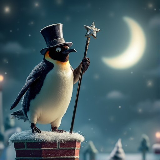 A Penguin’s Starry Night Adventure