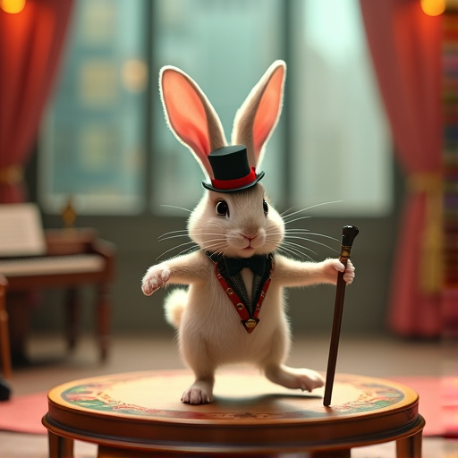 A Dapper Rabbit with a Touch of Whimsy