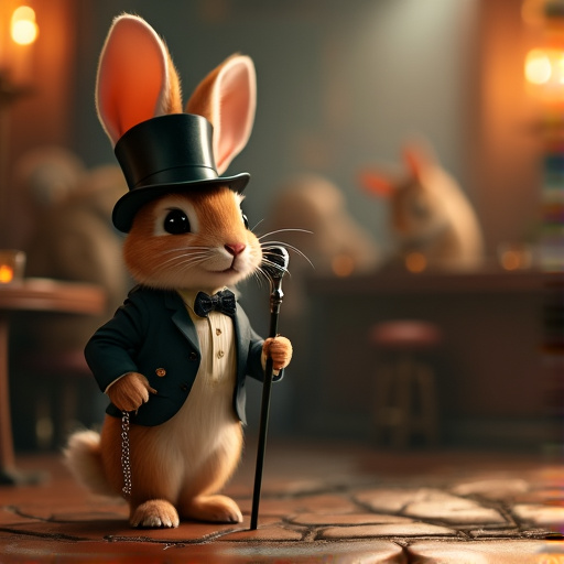 The Dapper Rabbit: A Whimsical Night Out