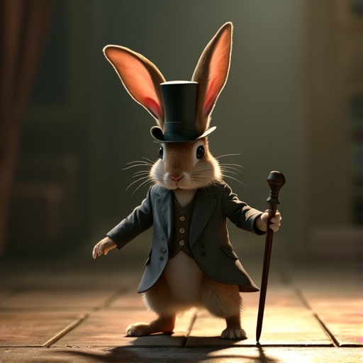 A Dapper Rabbit Takes Center Stage