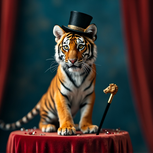 A Tiger in Top Hat Takes Center Stage