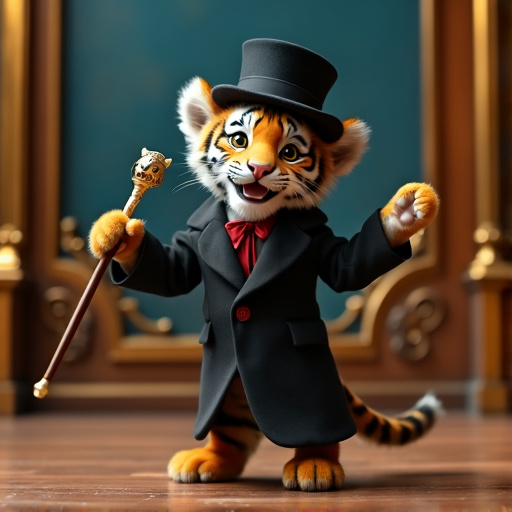 A Dapper Tiger Takes Center Stage