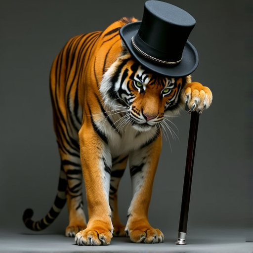 The Dapper Tiger: A Whimsical Fusion of Wild and Refined