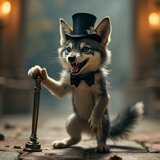 A Dapper Wolf Pup Steals the Show