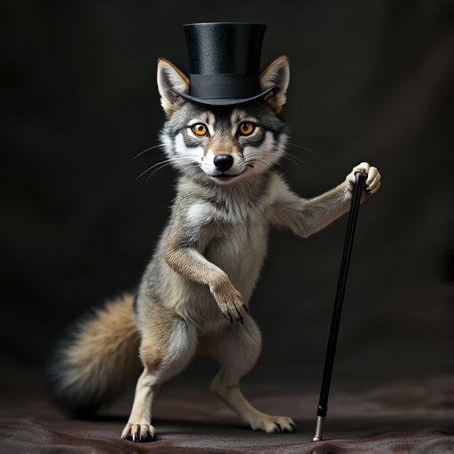 A Dash of Whimsy: Fox in a Top Hat Steals the Show