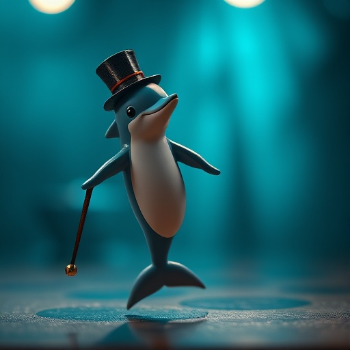 Dapper Dolphin Takes the Stage in Whimsical Charm