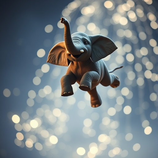 Flying High with Joy: A Whimsical Elephant Adventure