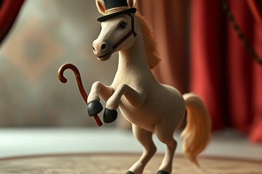 image from Tiny Characters, Big Dreams: A Horse Takes Center Stage with Flux-schnell