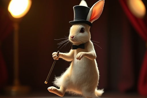 image from Tiny Characters, Big Dreams: A Rabbit Takes Center Stage with Flux-schnell