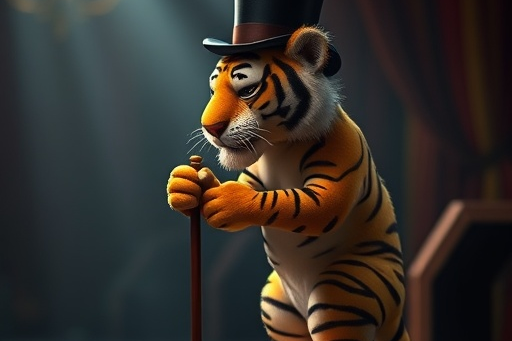 image from Tiny Tiger: A Miniature Masterpiece of Tap Dancing with Flux-schnell