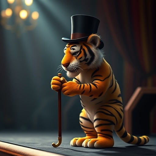 Tiny Tiger: A Miniature Masterpiece of Tap Dancing with Flux-schnell