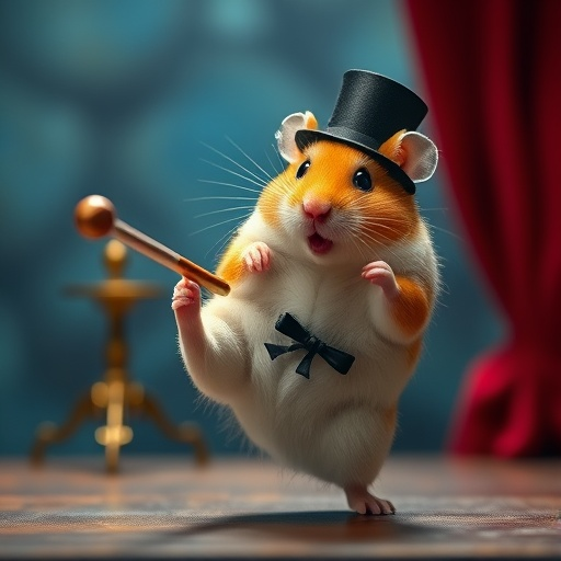 Tiny Tux in a Tiny World: Hamster Rocks Out with Style