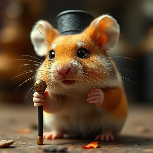 Tiny Star in a Top Hat: Hamster Ready to Steal the Show