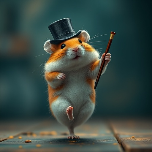 Top Hat and Cane: This Hamster is Ready for a Night Out!